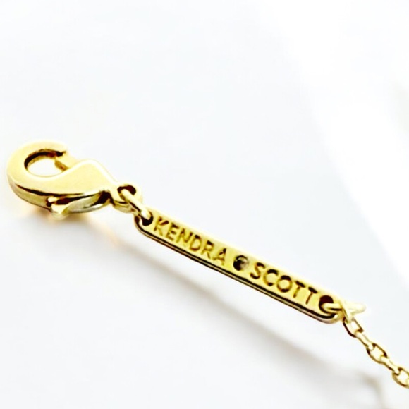 Kendra Scott Baseball Gold Short Pendant Necklace in Ivory Mother-of Pearl.NWOT - Picture 7 of 9